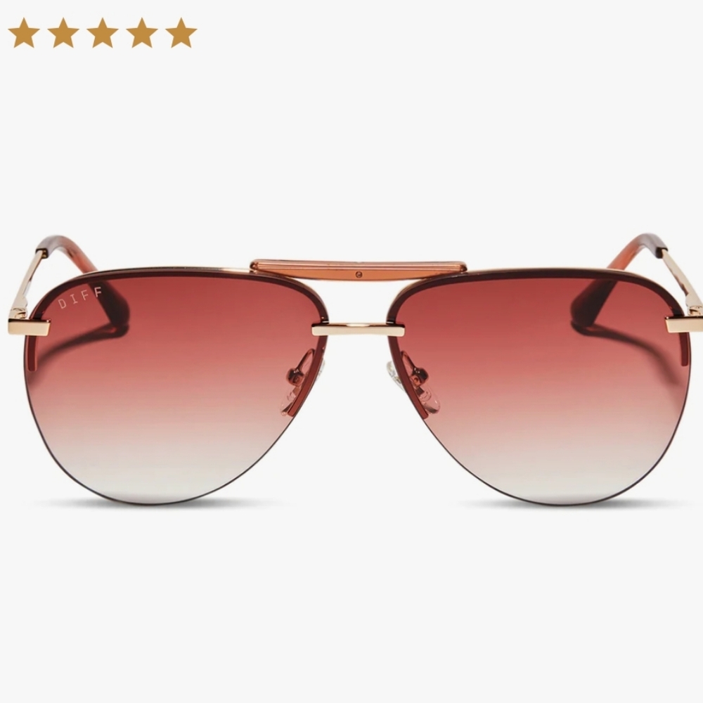 TAHOE Gold Dusk Gradient Sunglasses